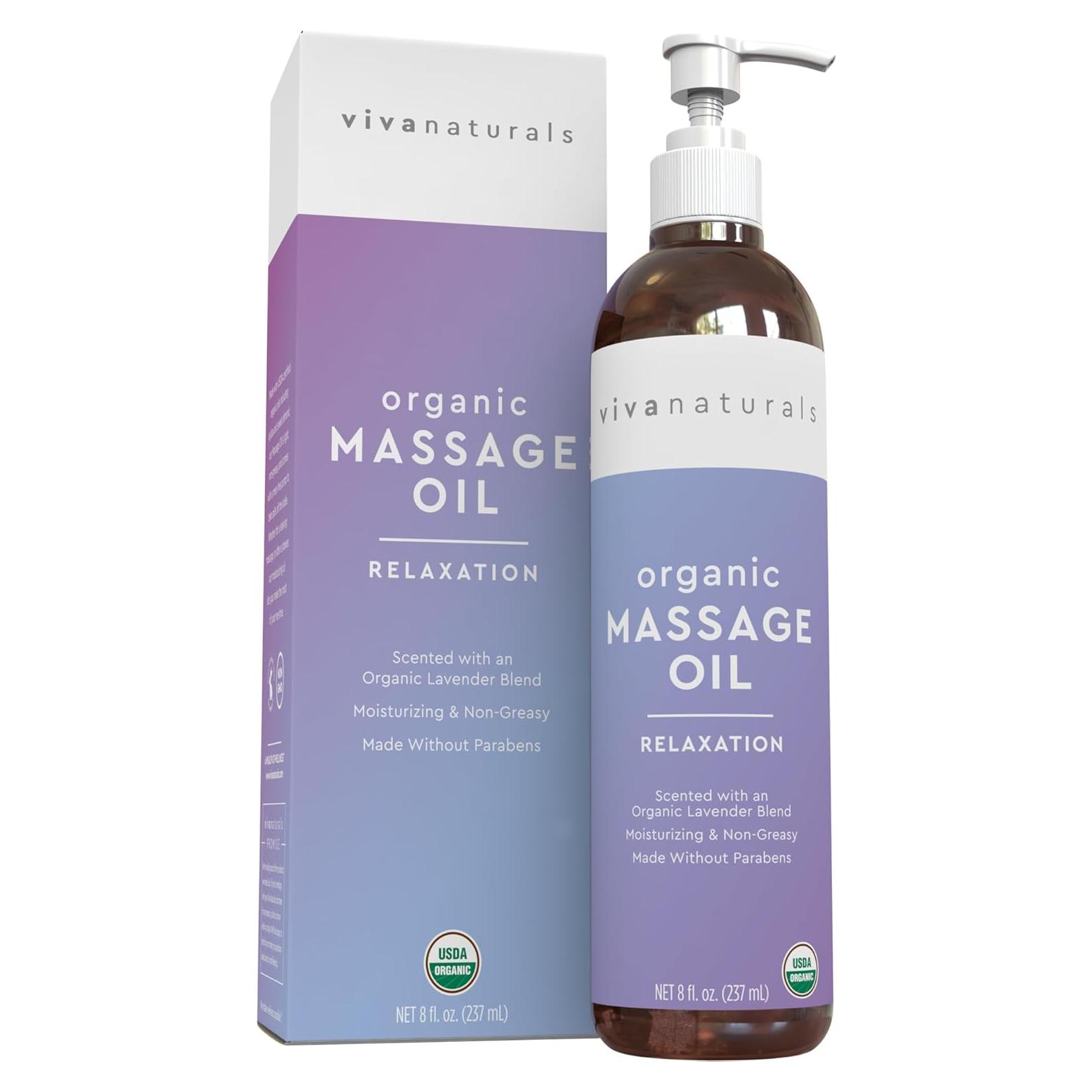 Aceite de Masaje Orgánico Viva Naturals Lavanda 237 mL No Graso
