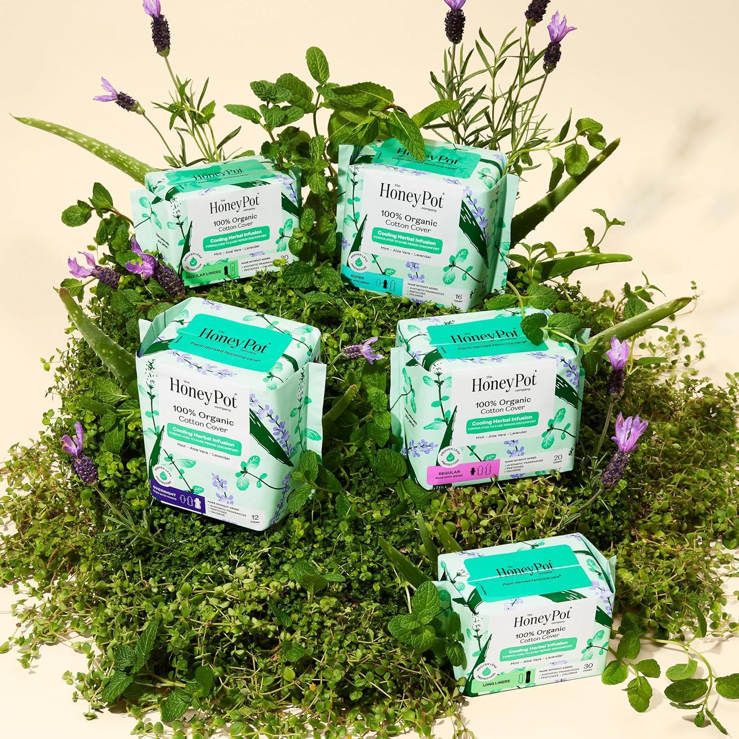 Compresas Nocturnas Herbales The Honey Pot - 12 Unidades