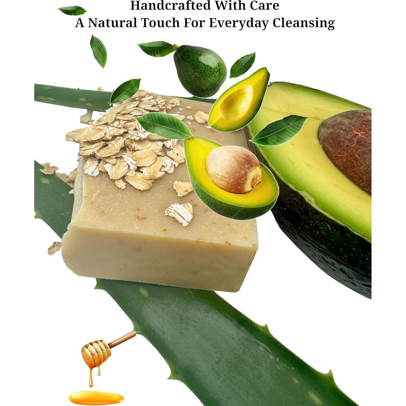 Jabón Natural de Aguacate y Aloe Hecho a Mano 113g