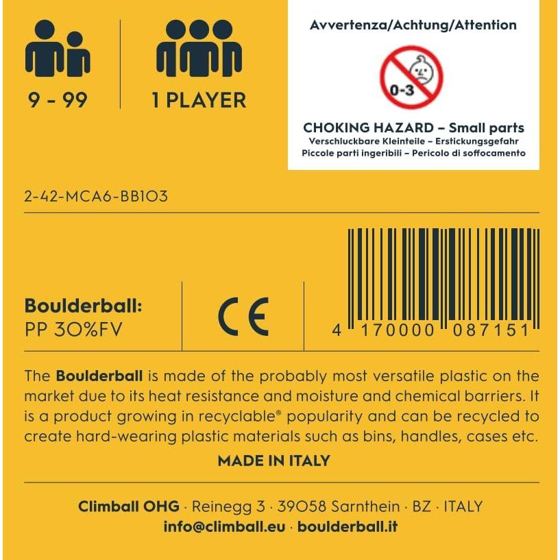 Boulderball BOULDERBALL 3D Bola de Escalada Compacta