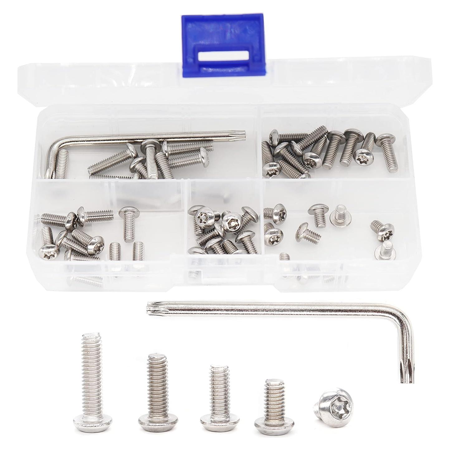 Kit de Tornillos de Seguridad Torx T10 - 60 Pcs M3 Acero Inoxidable