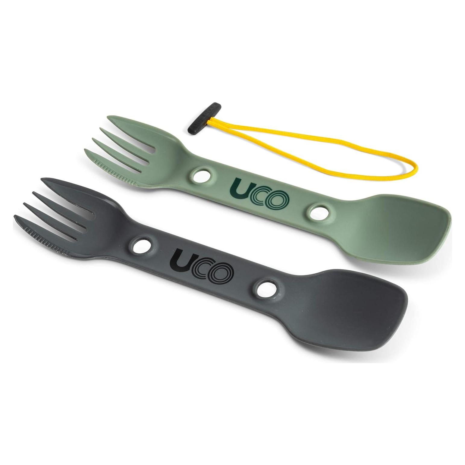 UCO Utility Spork 3-en-1 2-Pack Utensilios Camping Verde