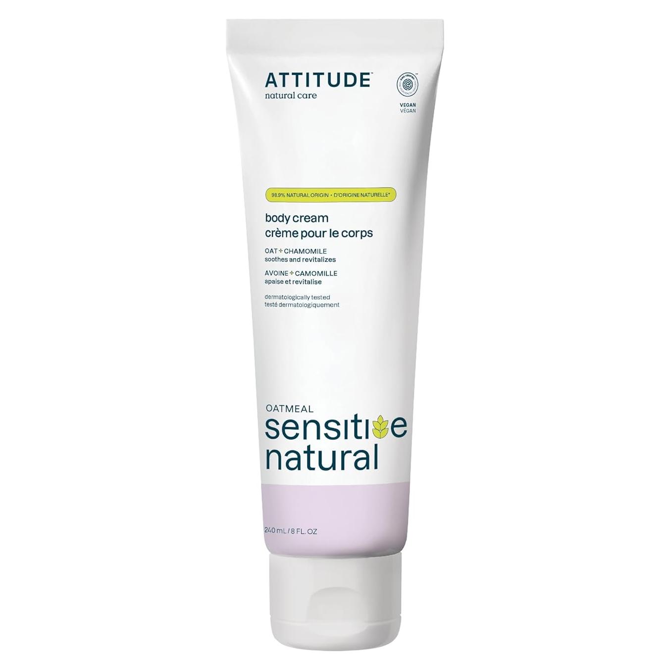 Crema Corporal Vegana Attitude 236 ml Piel Sensible Manzanilla