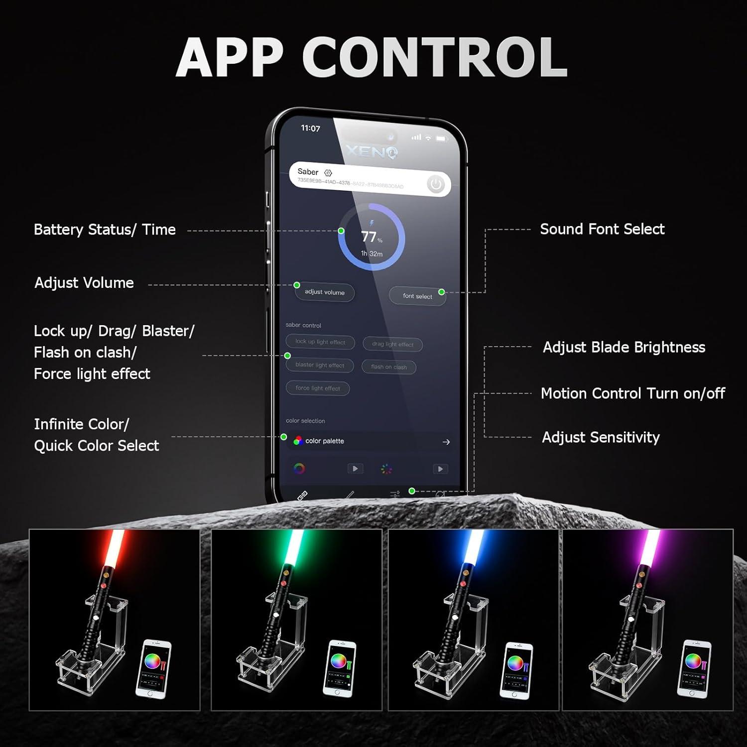 Sable de Luz CVCBSER Metal Premium Control Aplicación 16 Colores