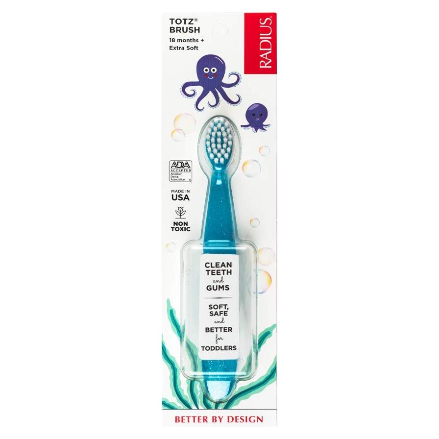 Cepillo de Dientes RADIUS Totz Extra Suave para Niños 18+ Meses Azul