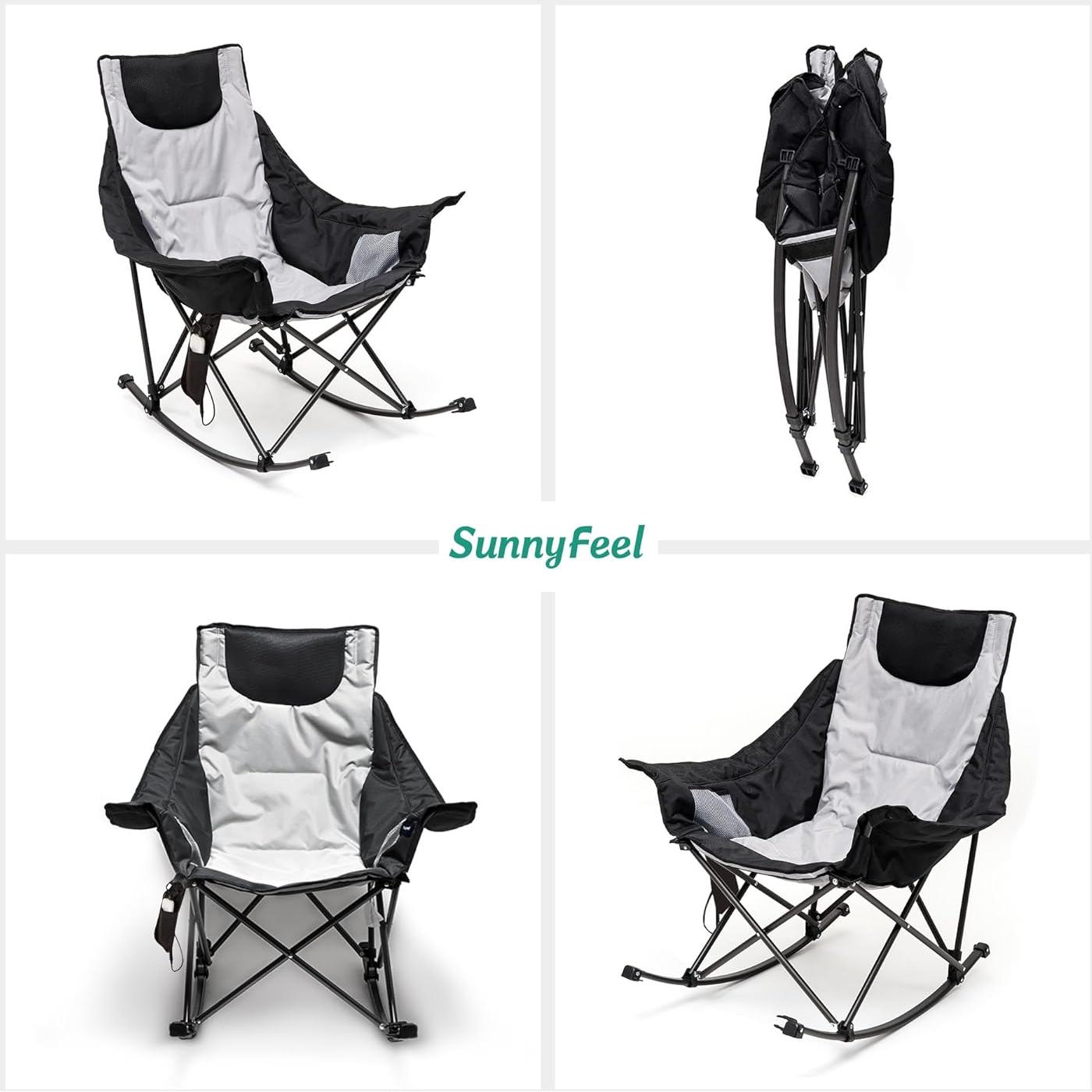 Silla de Camping Calentada SunnyFeel AC2026 Gris 227 KG