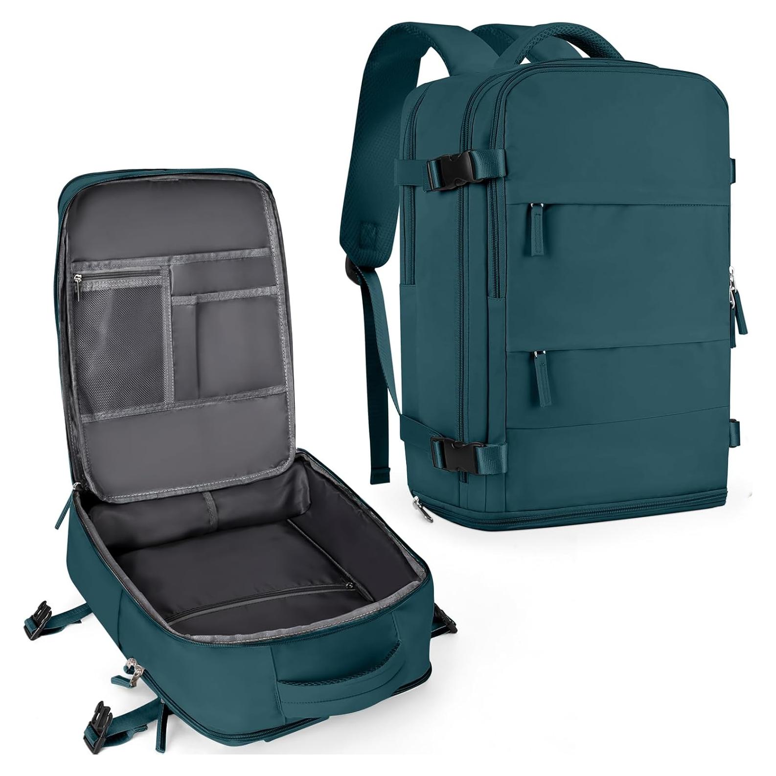 Mochila de Viaje Coowoz 25L Impermeable Unisex Azul Pavo Real