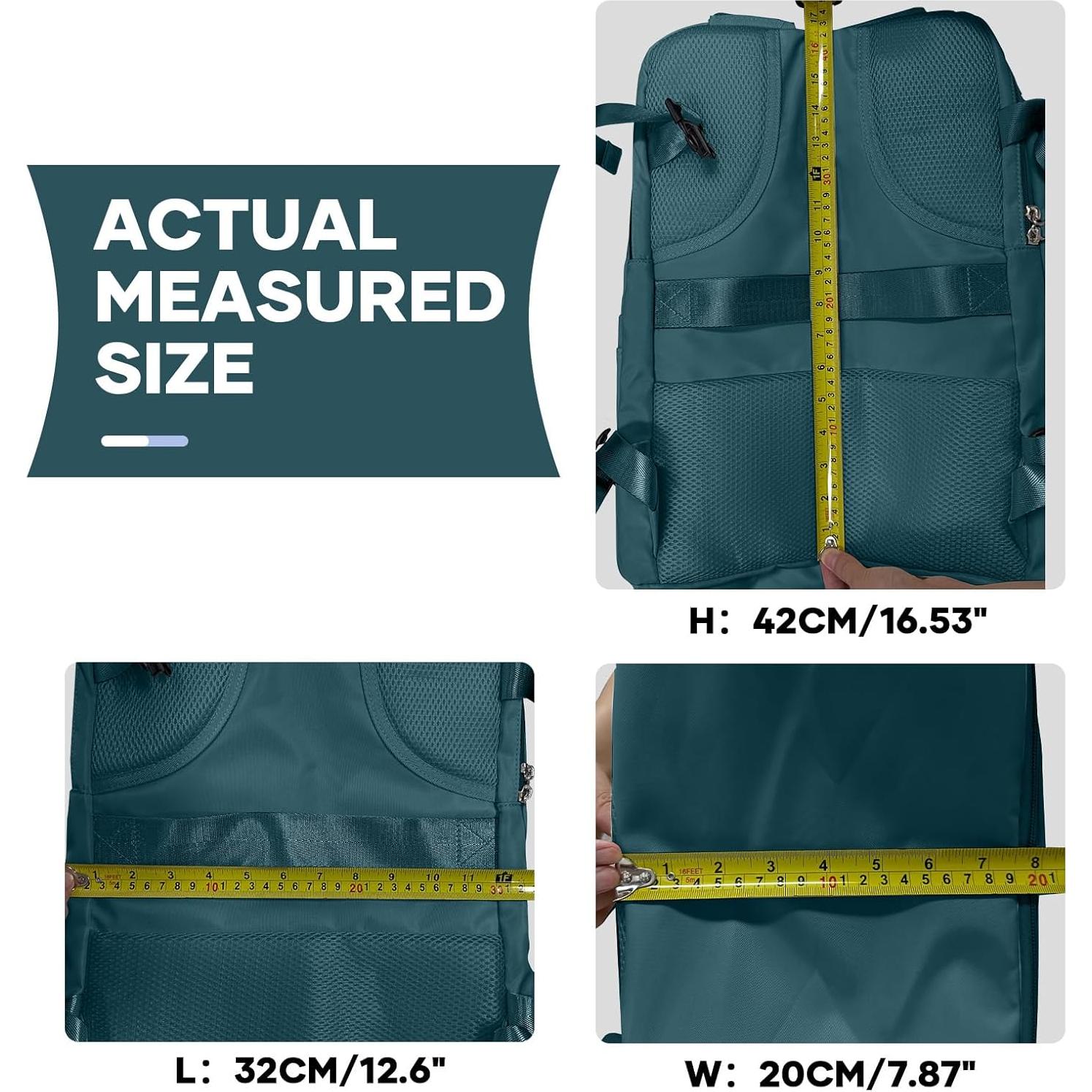 Mochila de Viaje Coowoz 25L Impermeable Unisex Azul Pavo Real