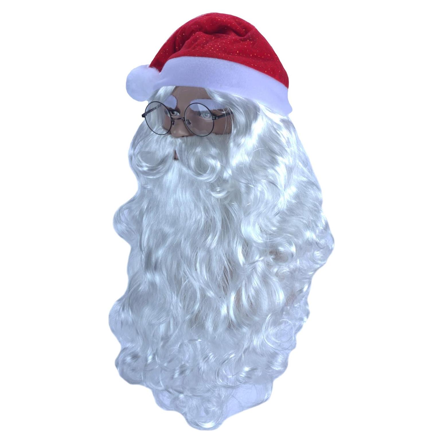 Conjunto de peluca y accesorios de Santa Claus Angelaicos