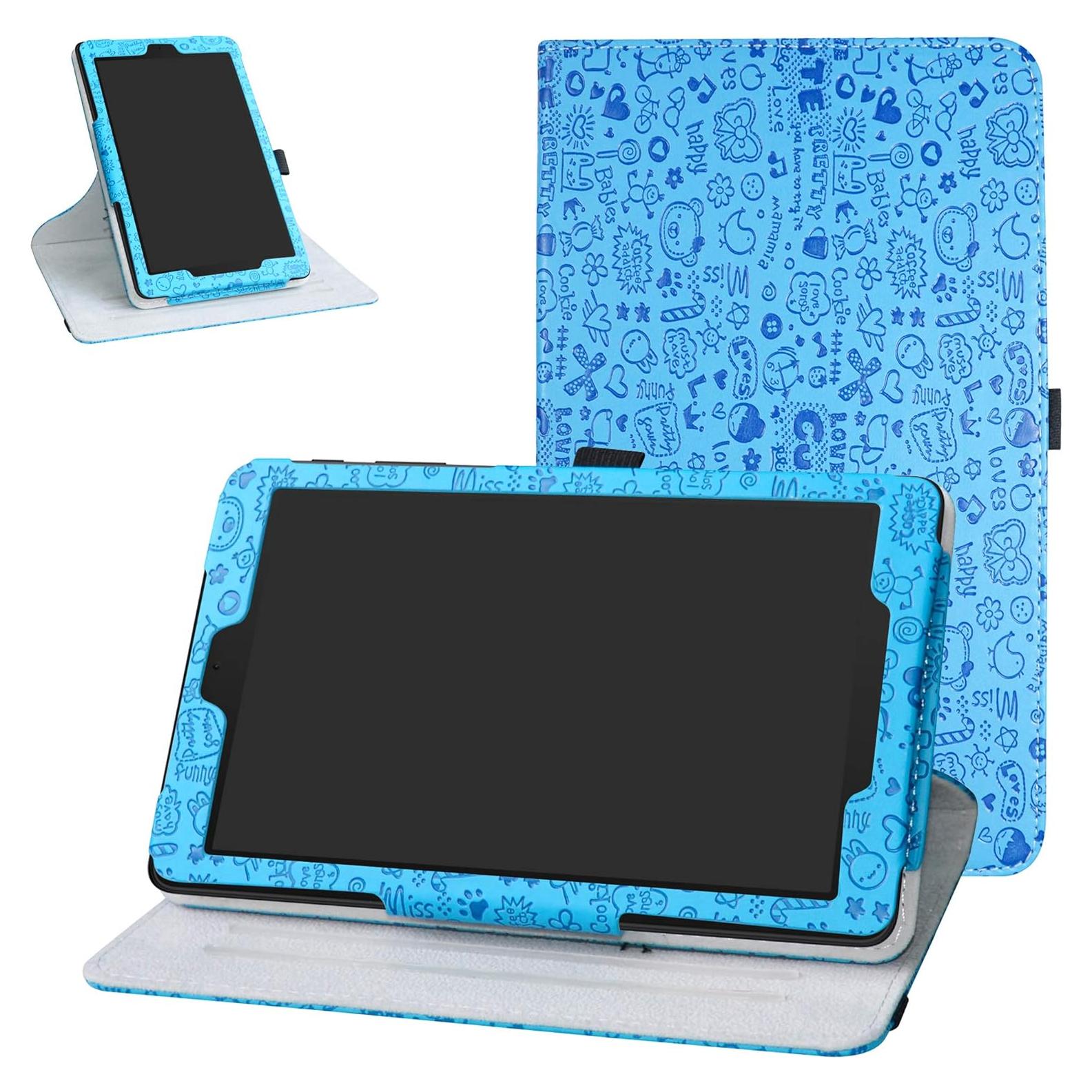 Funda Rotatoria Bige para Alcatel Joy Tab 8" - Azul