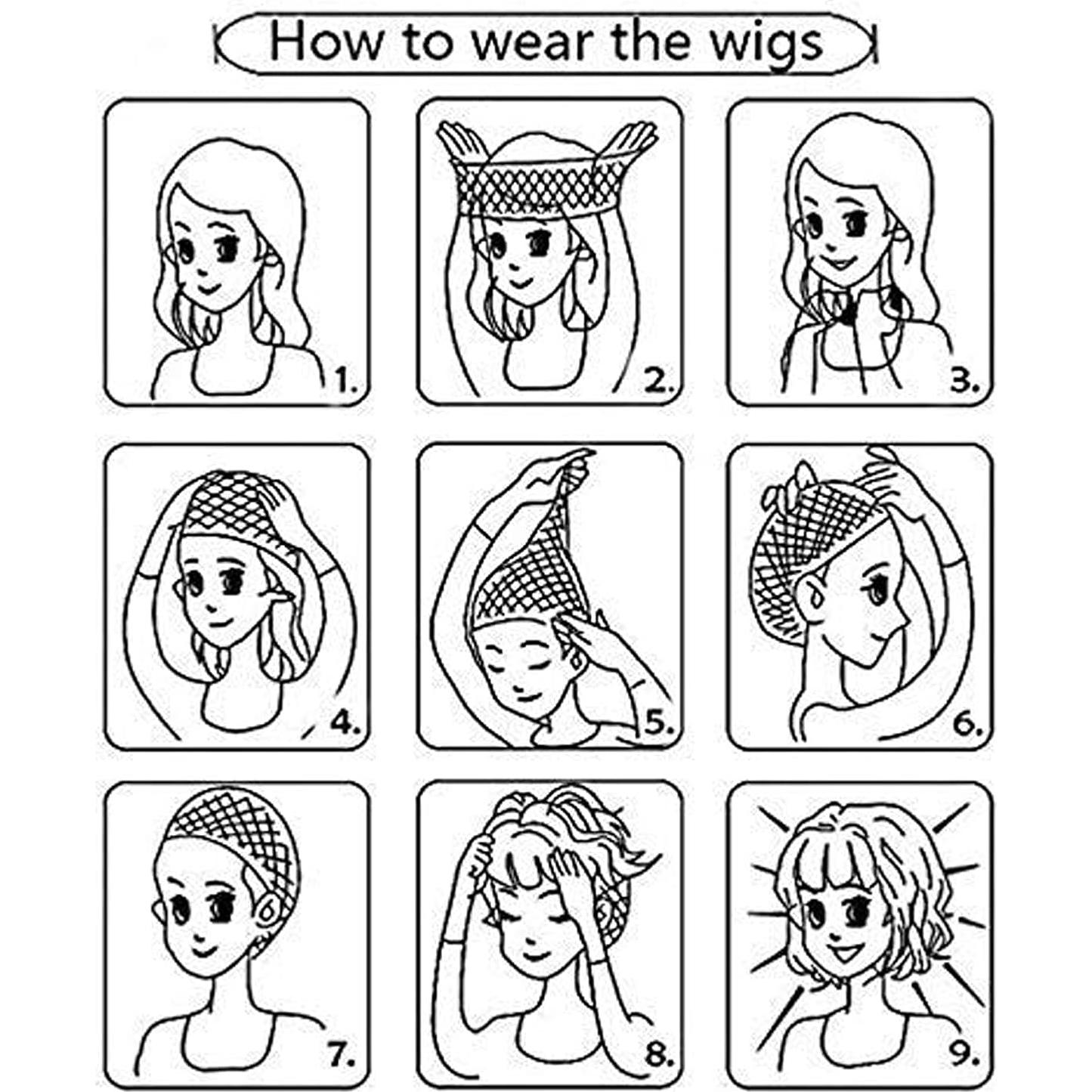 Peluca Mullet Traqur para Hombre Ajustable 58 cm Negro