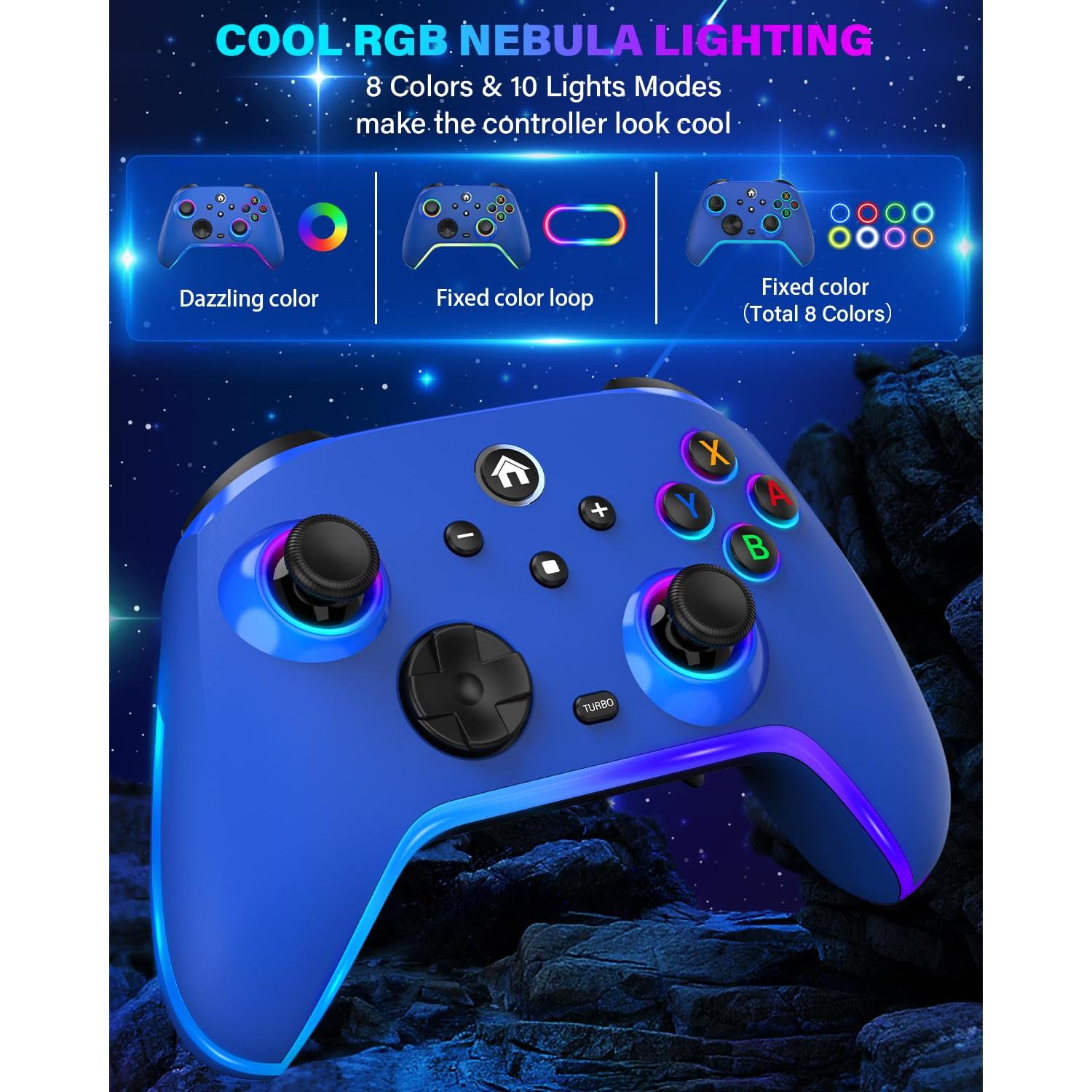 Controlador Inalámbrico Pro ZRZLMVP para Nintendo Switch Azul