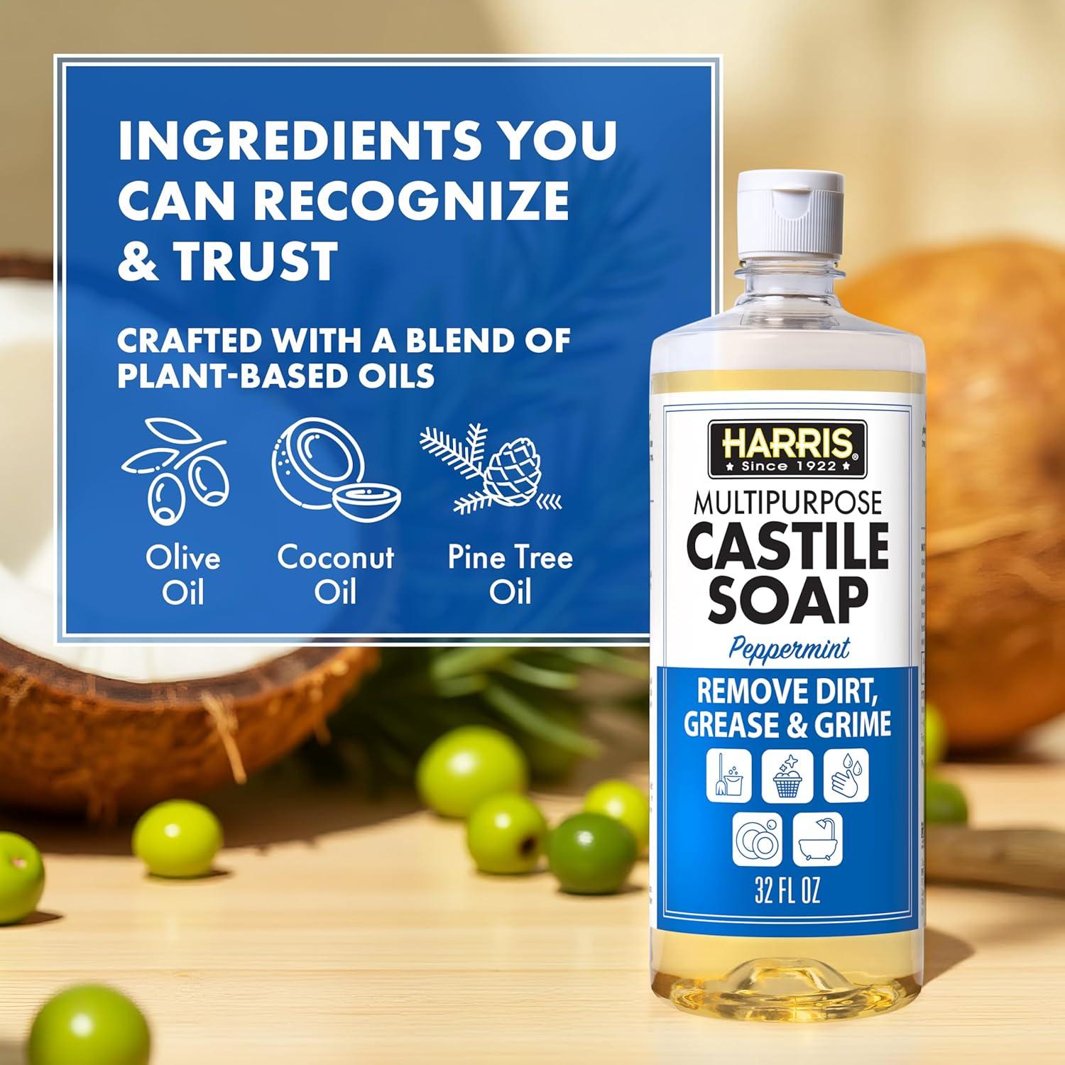 Jabón de Castilla Multiusos Harris Menta 946 ml - Limpieza Efectiva