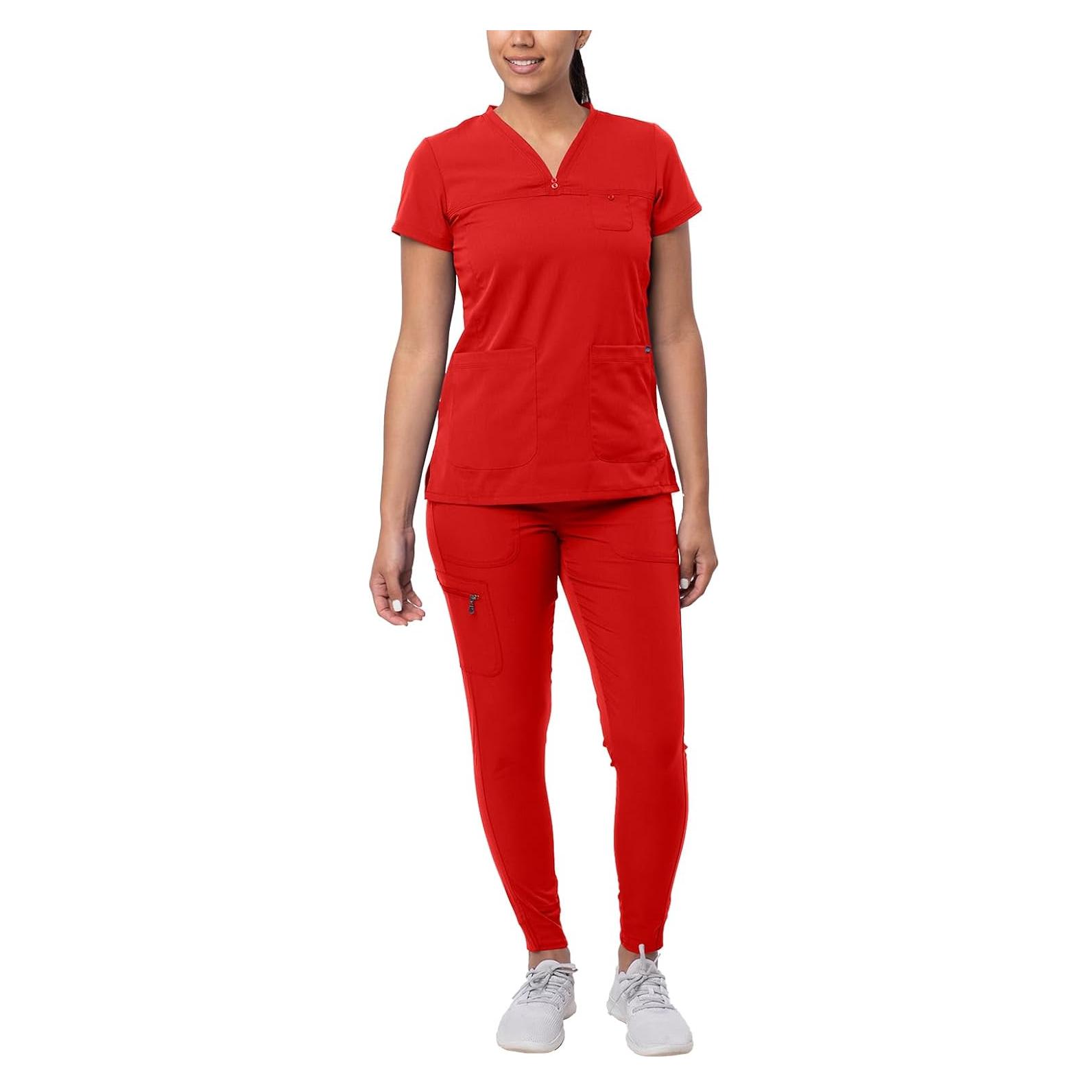 Conjunto de Scrubs Adar Pro Movement Mujeres - Top V y Pantalones Jogger