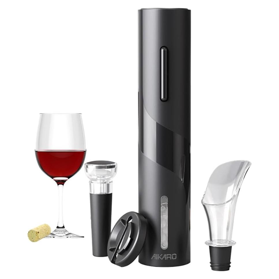 Abridor de Botellas de Vino Eléctrico AIKARO - Juego Automático