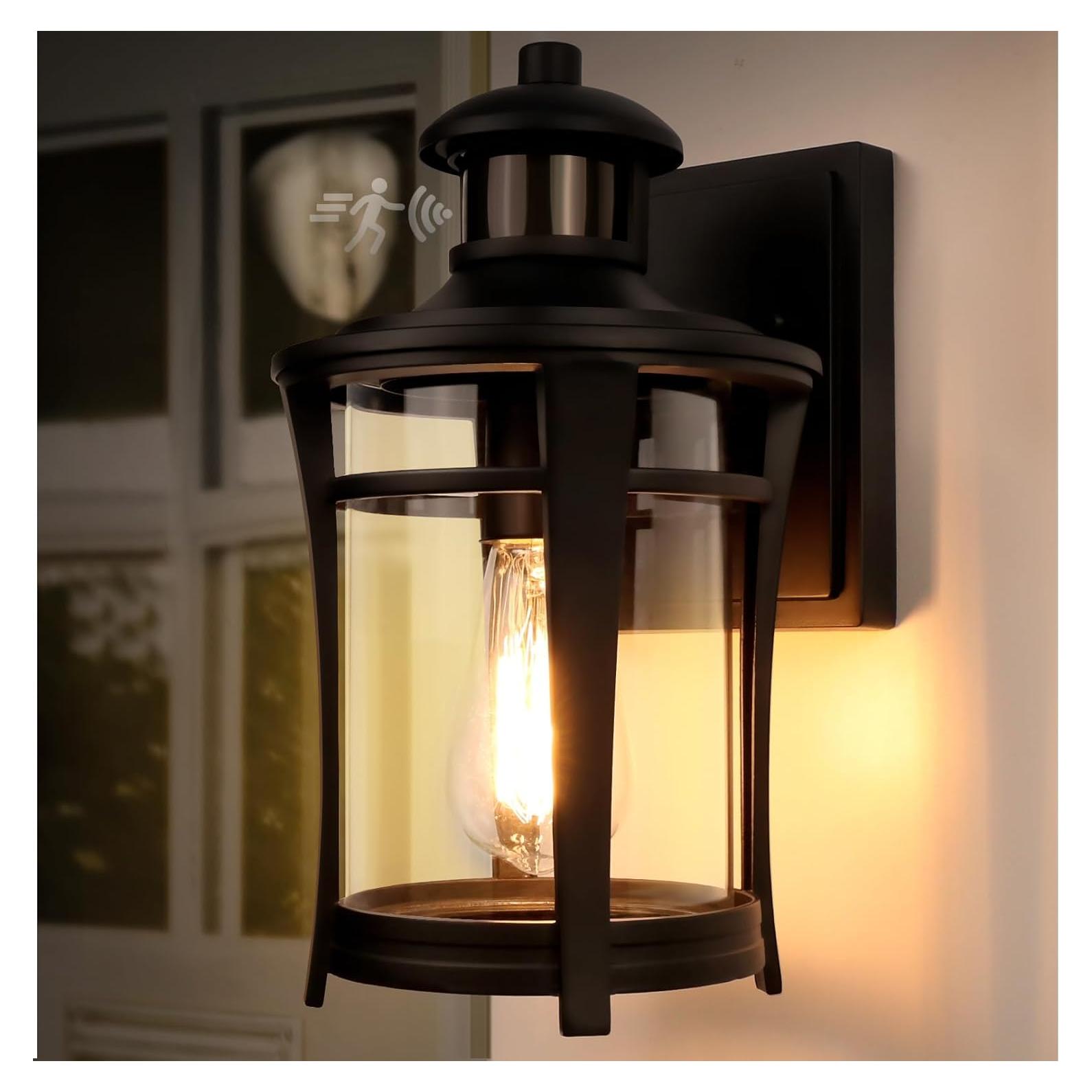 Lamomo Lámpara de Pared Exterior con Sensor de Movimiento 3 Modos