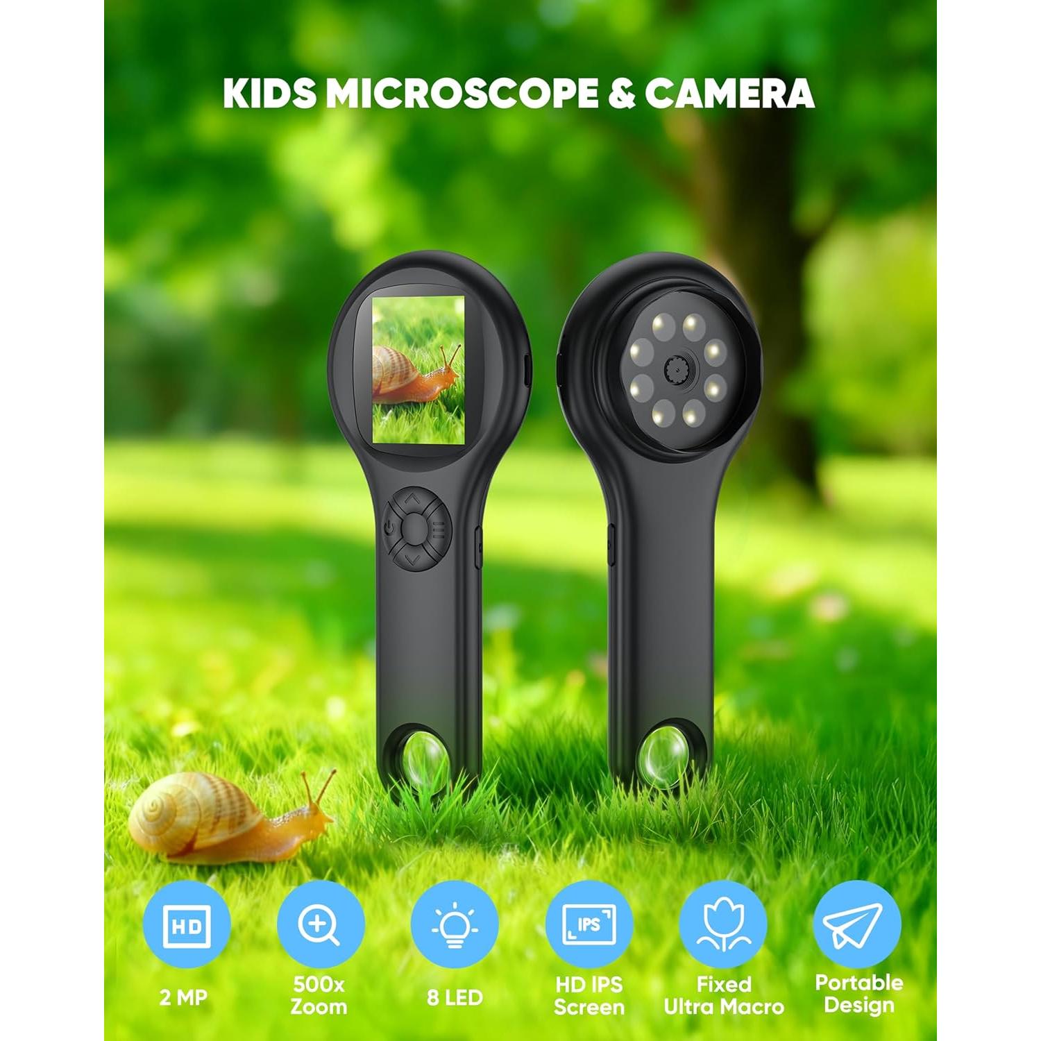 Microscopio Digital de Bolsillo T TAKMLY 500x USB Recargable