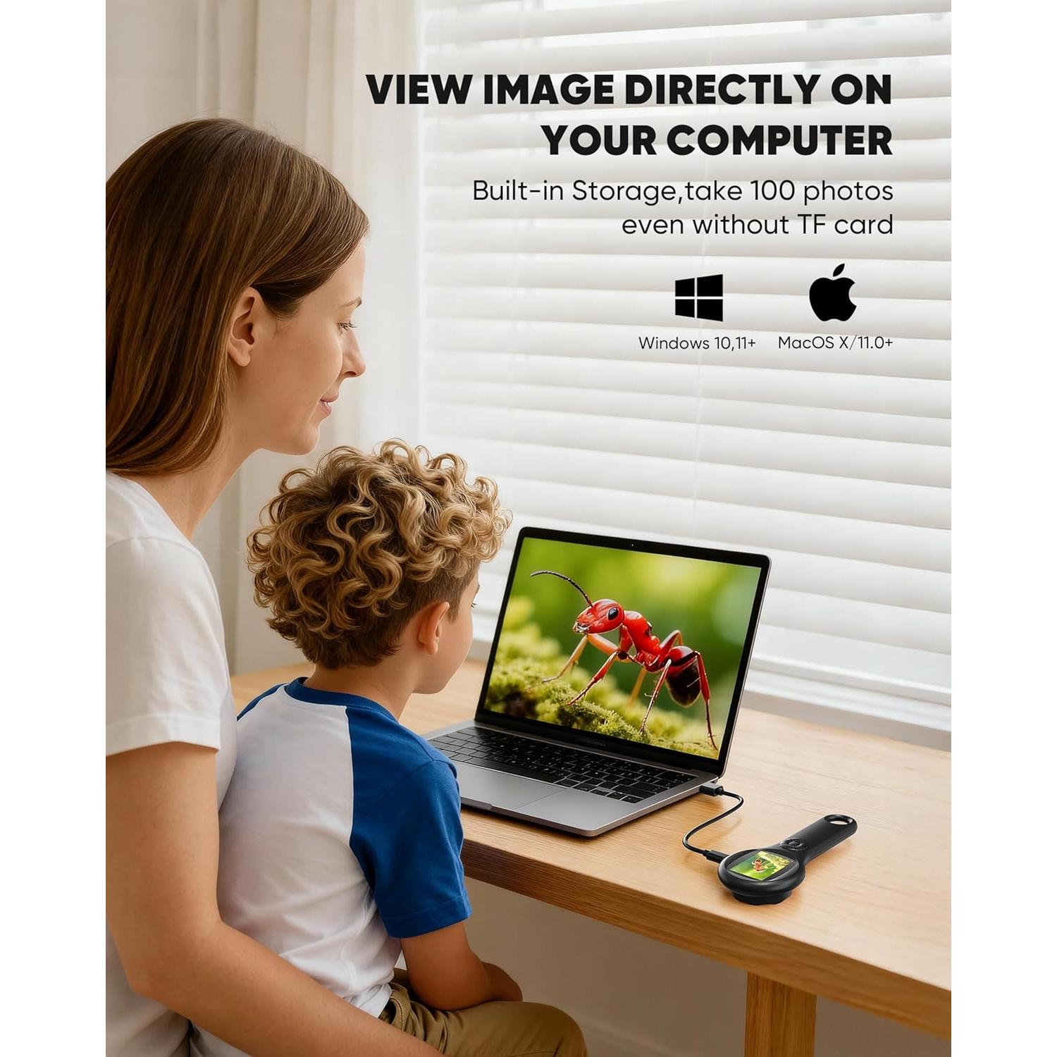 Microscopio Digital de Bolsillo T TAKMLY 500x USB Recargable