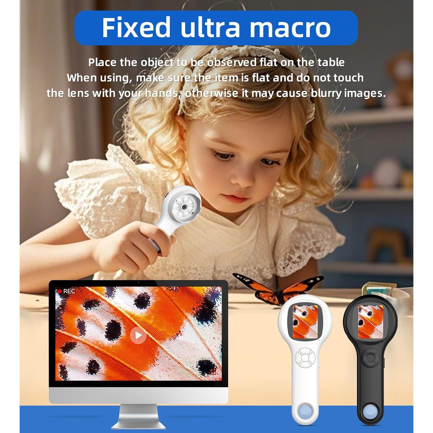 Microscopio Digital de Bolsillo T TAKMLY 500x USB Recargable