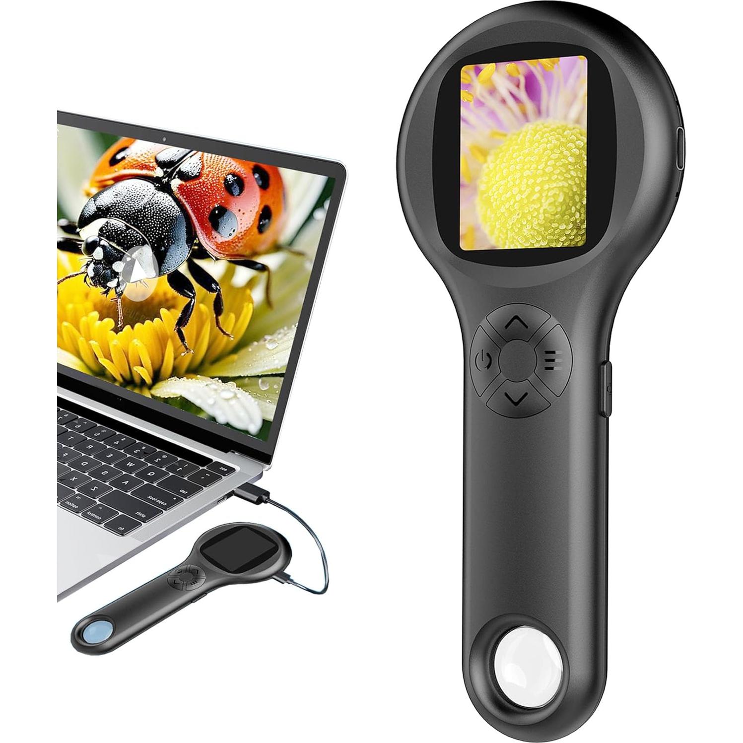 Microscopio Digital de Bolsillo T TAKMLY 500x USB Recargable