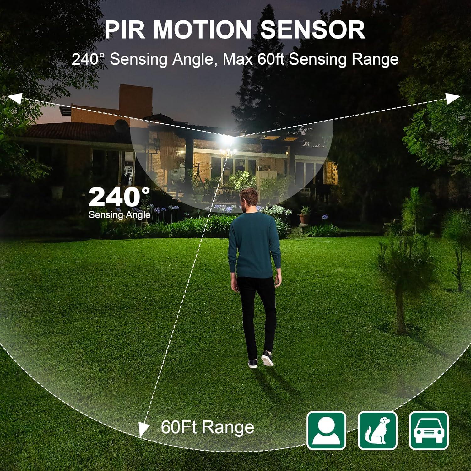 Sensor de Movimiento Treewell 240° Negro, Alcance 18.3m, LUX Ajustable