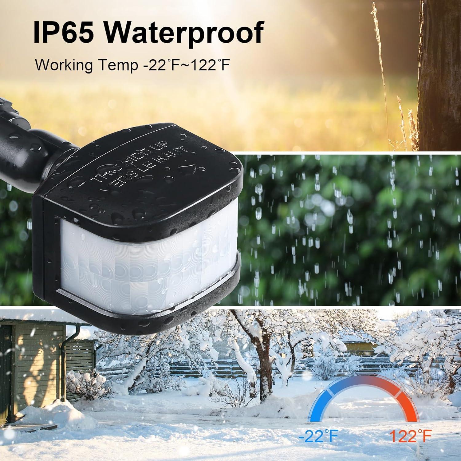 Sensor de Movimiento Treewell 240° Negro, Alcance 18.3m, LUX Ajustable