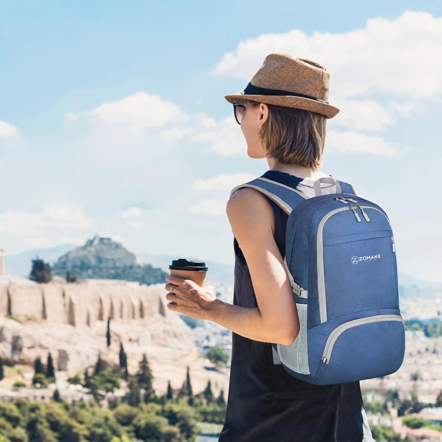 Mochila Plegable ZOMAKE 30L Resistente al Agua Azul Marino