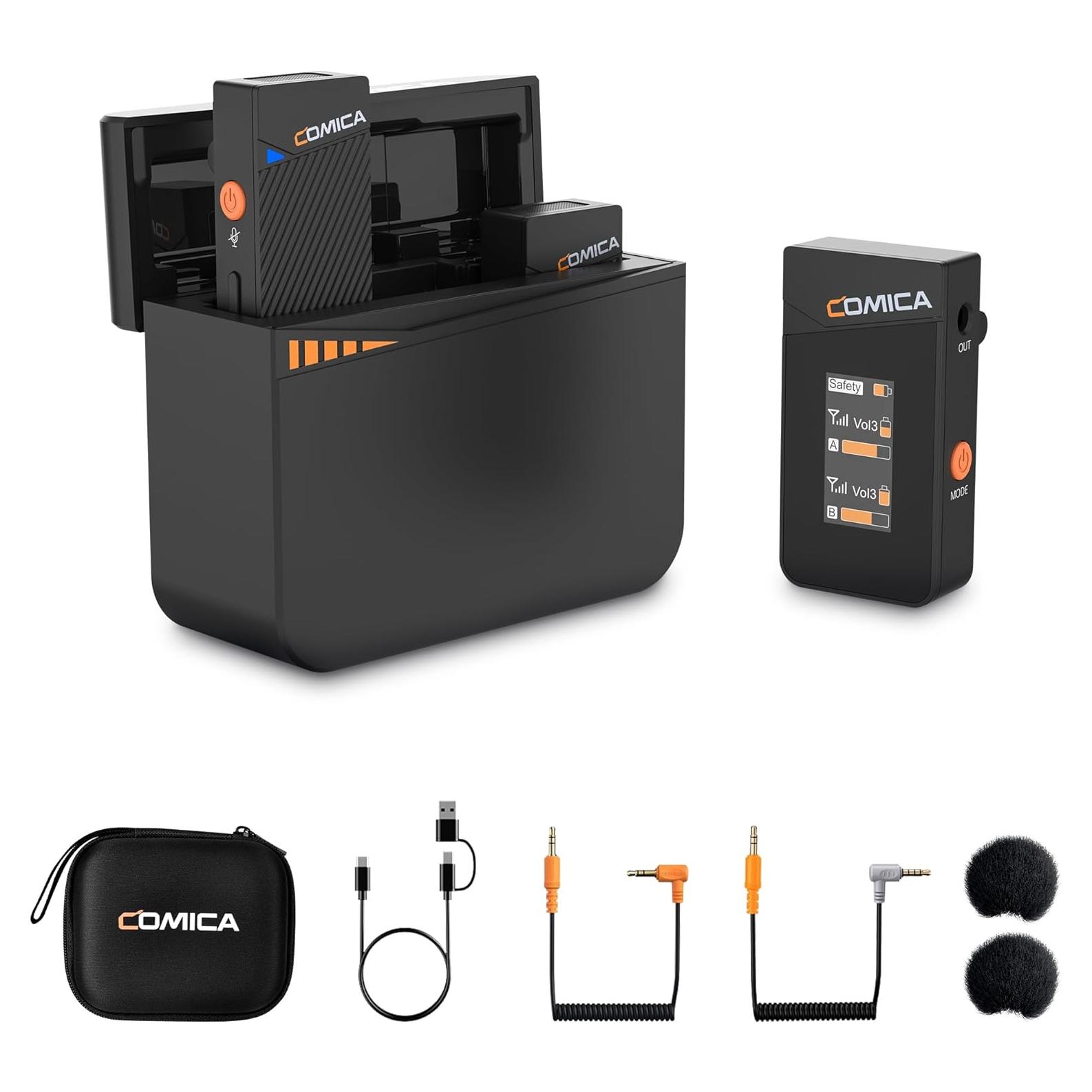 Micrófono Lavalier Inalámbrico Comica Vimo C3 200m Negro