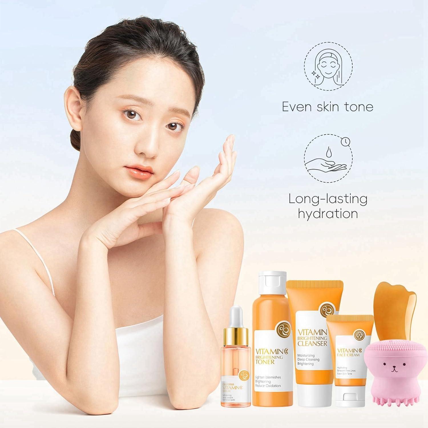 Kit de Cuidado de Piel con Vitamina C Rosarden - 6 Piezas