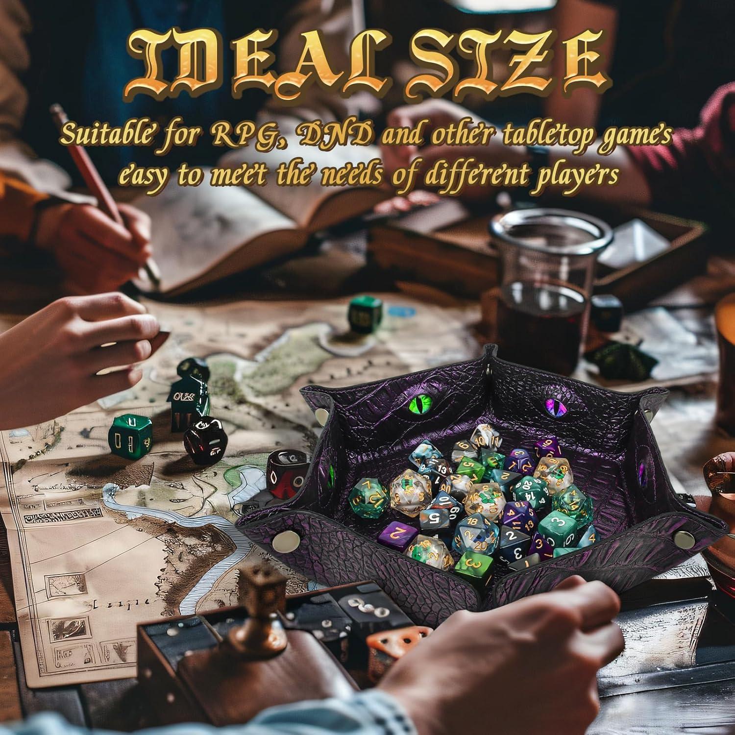 Bandeja de Dados Hexagonal Byhoo Púrpura, Colapsable y Duradera