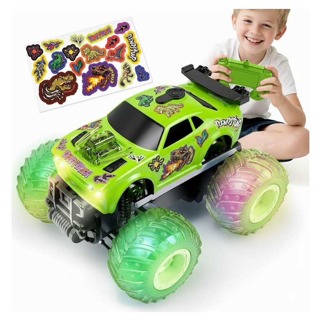 Coche de Control Remoto Drefirsa Verde 360° para Niños 4-7 Años