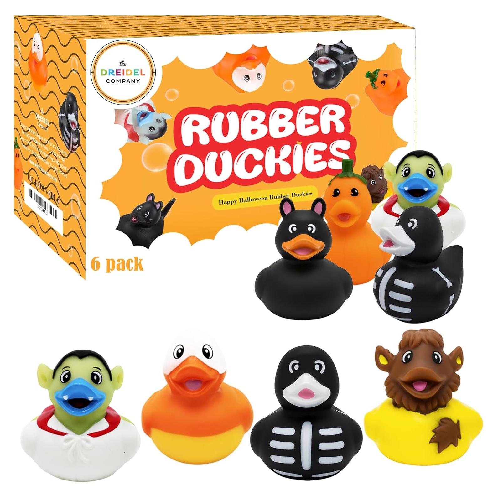 Juguete de Pato de Goma Halloween The Dreidel 6-Pack 5cm