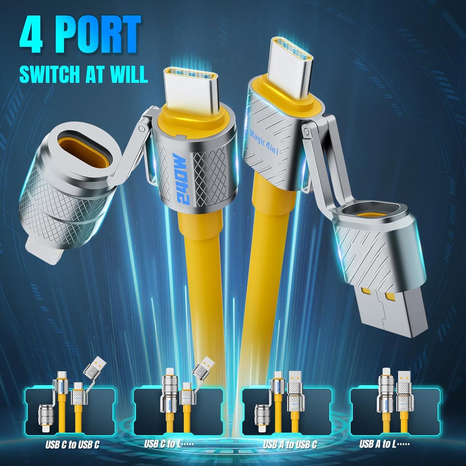 Cable de carga USB C 4 en 1 Magic4in1 240W 1.46m