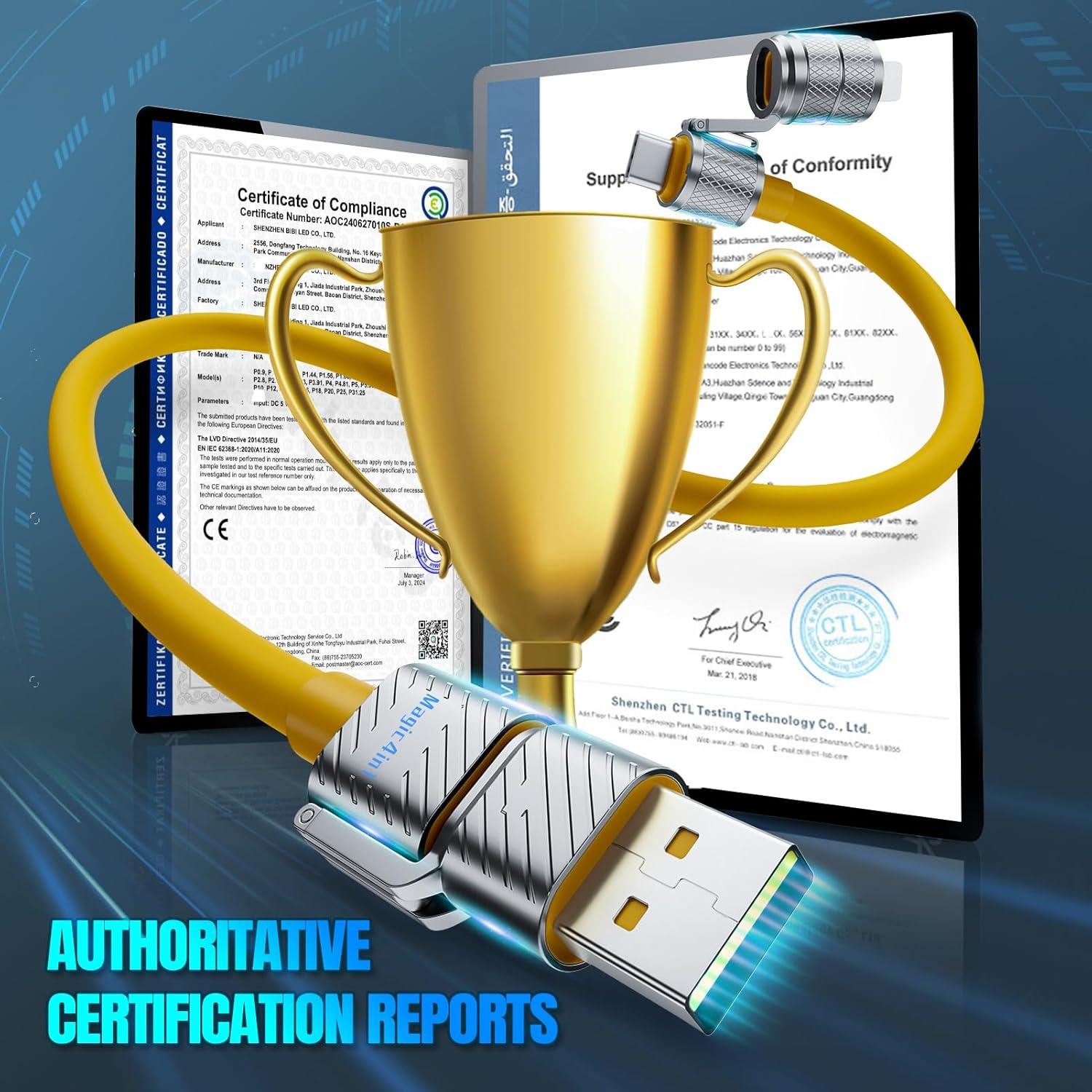 Cable de carga USB C 4 en 1 Magic4in1 240W 1.46m