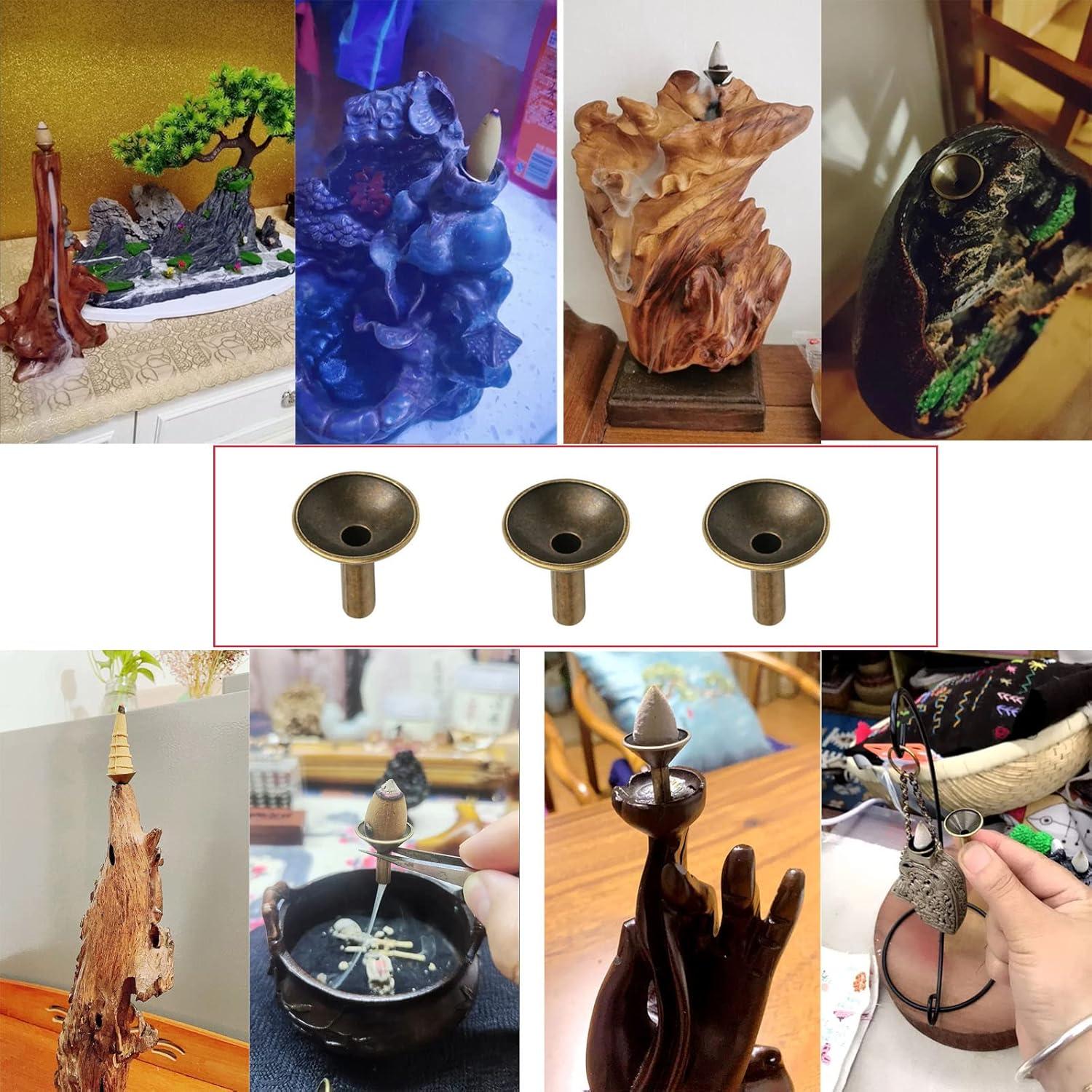 Soporte de Incienso NentMent 6 Piezas Metal Cónico 2x2x2.1cm