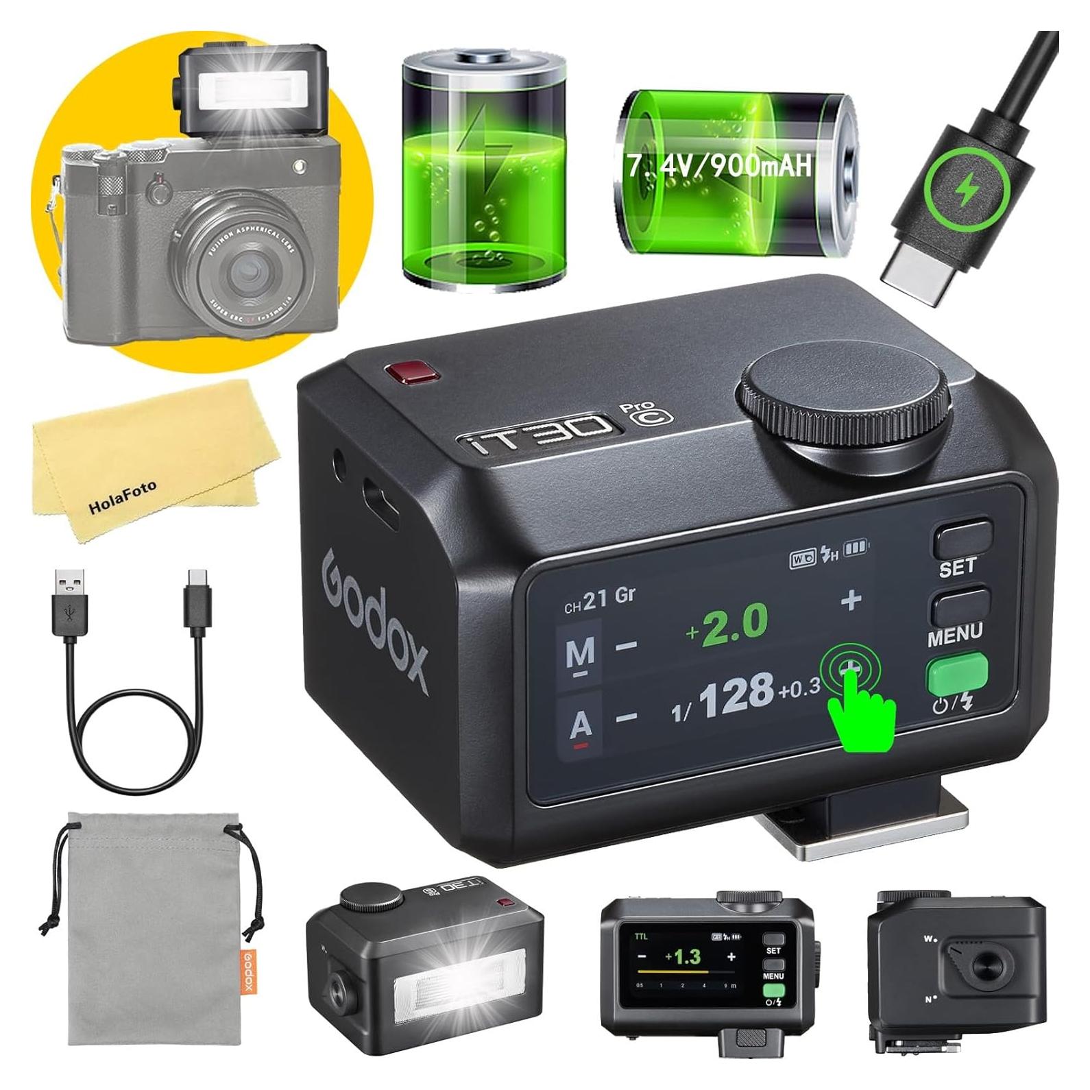 Flash Godox iT30 Pro C TTL para Cámara Canon - Pantalla Táctil