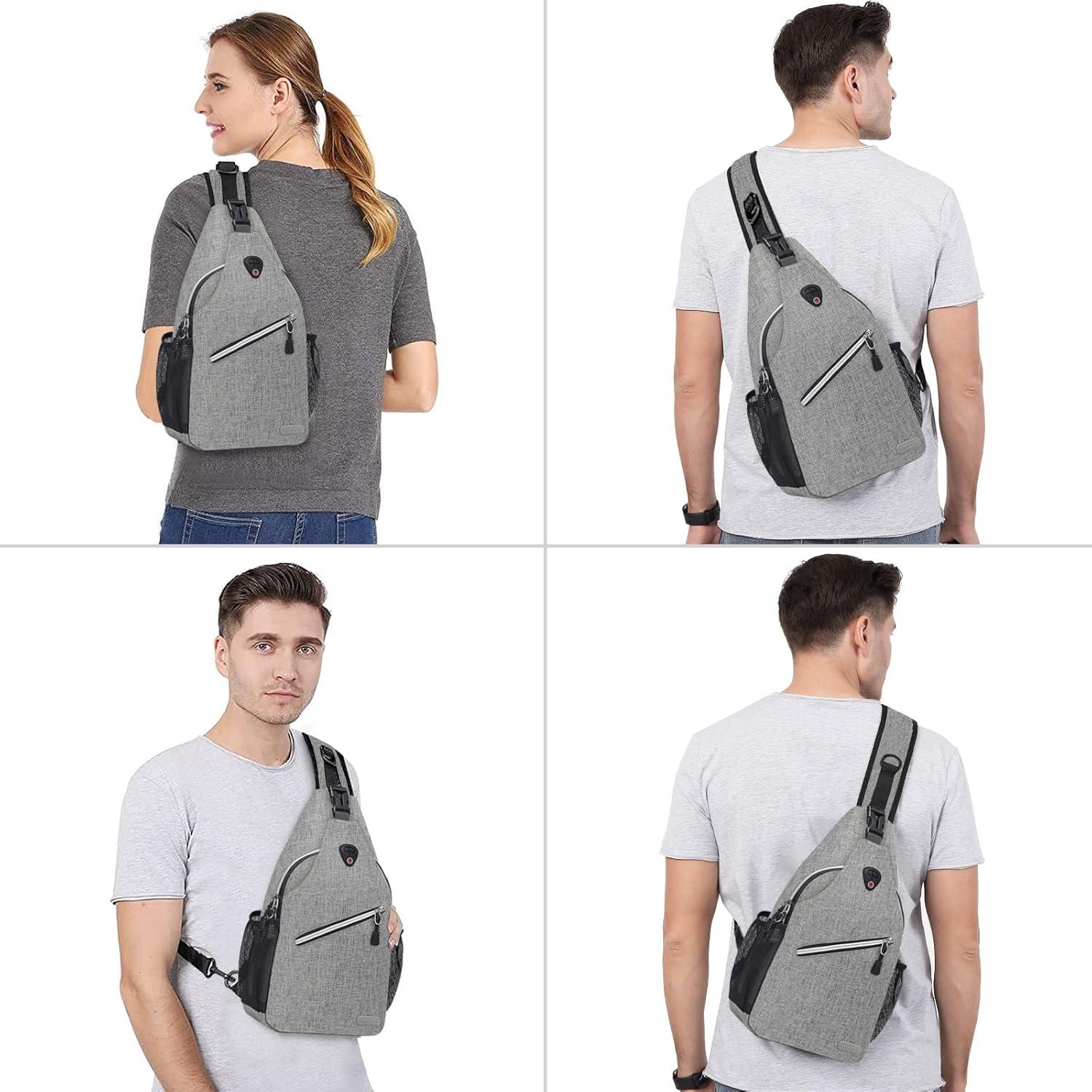 Mochila Cruzada MOSISO Gris 6L para Viajes y Senderismo