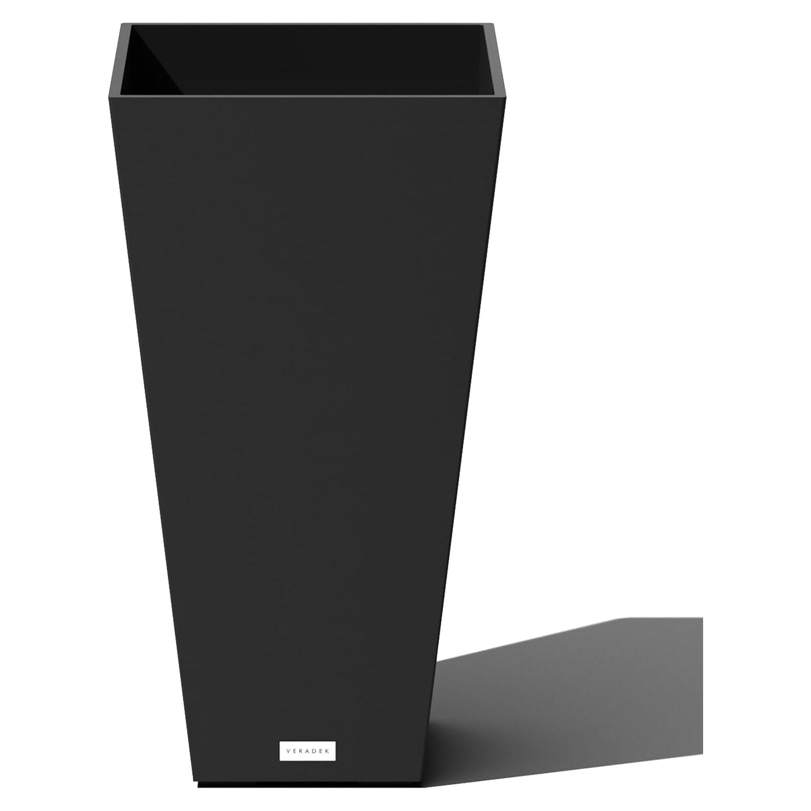 Maceta Cónica Veradek V-Resin 66 cm Negra para Interior/Exterior