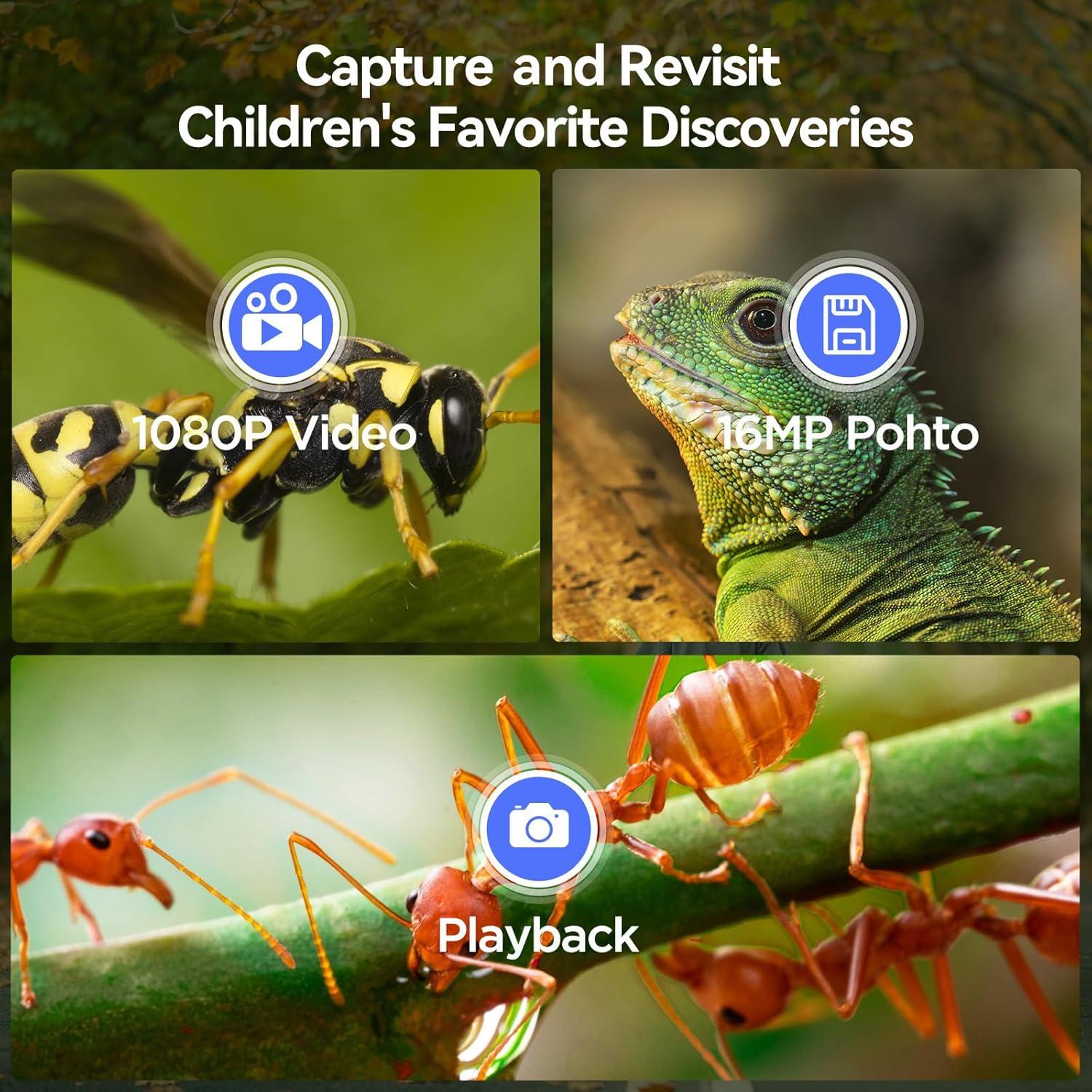 Microscopio Digital Portátil TOMLOV P30 para Niños 1000X