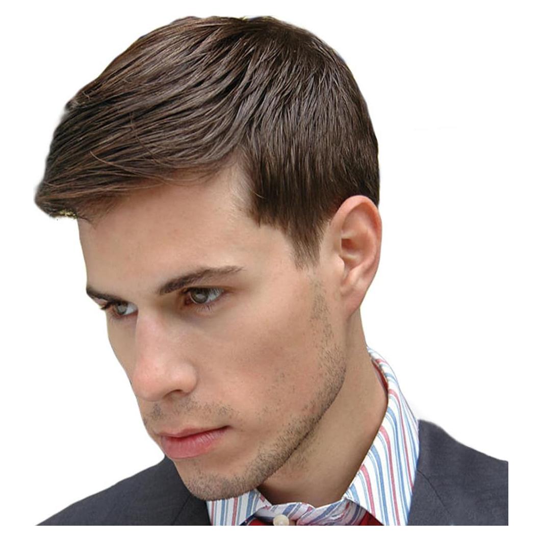 Peluca Corta Marrón para Hombre Dai Cloud Fluffy Diaria