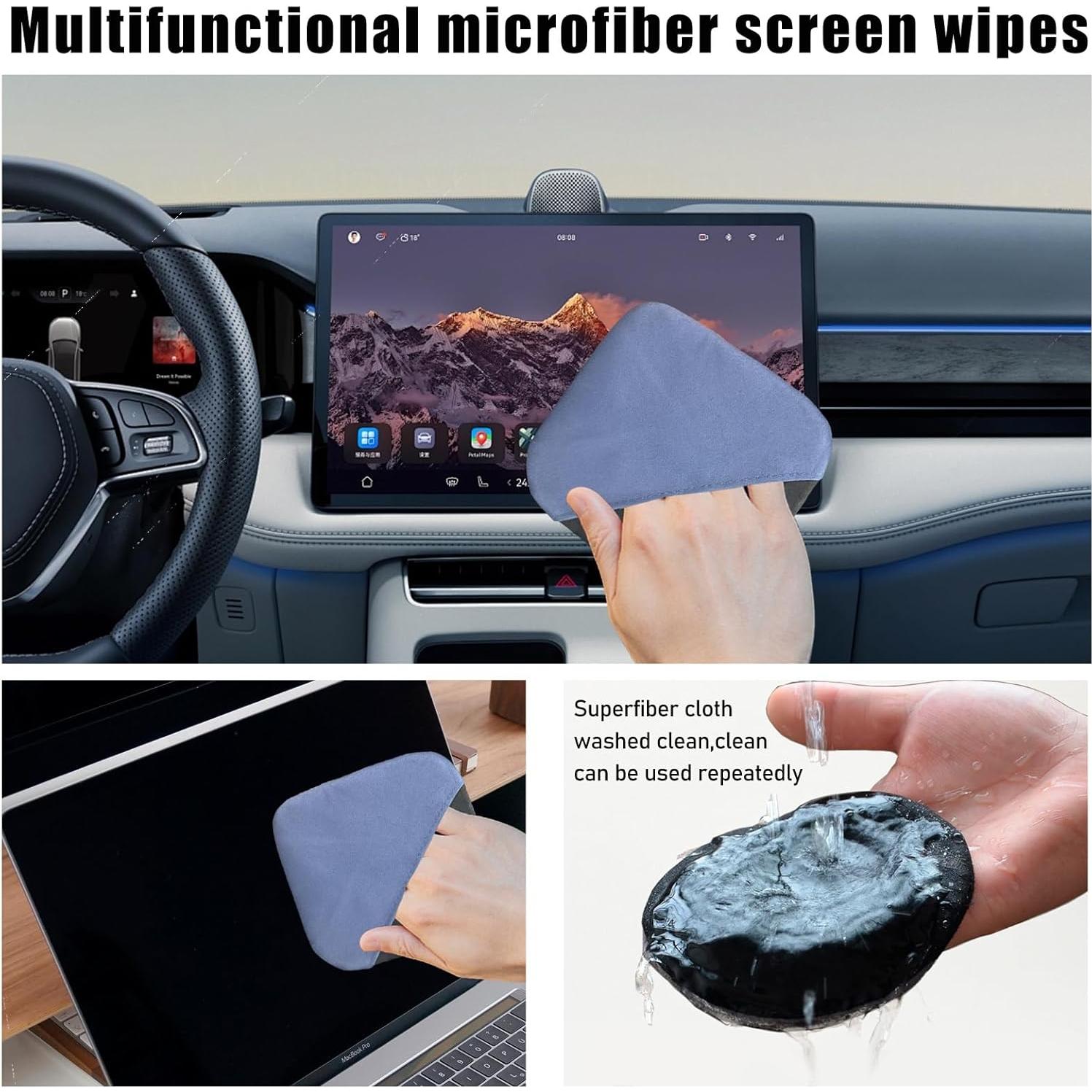 Limpiador de Pantallas de Coche Ohleats, Paño Microfibra 1Pcs
