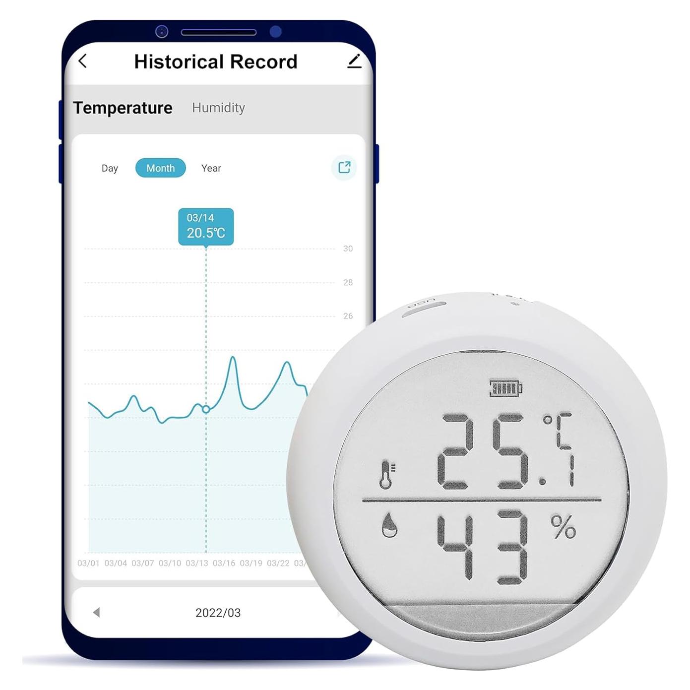 Sensor de Temperatura y Humedad WiFi Smarter Living KMG-TY111B