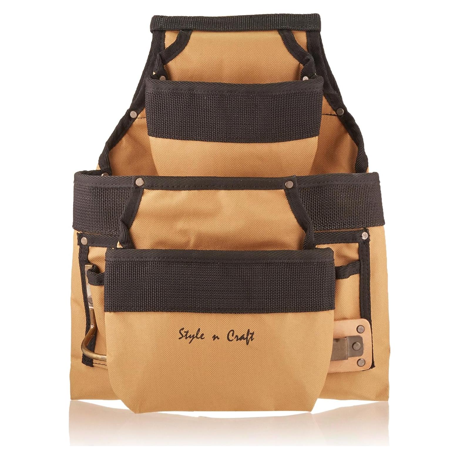 Bolsa de Herramientas Style N Craft 9 Bolsillos 600D Marrón/Negro