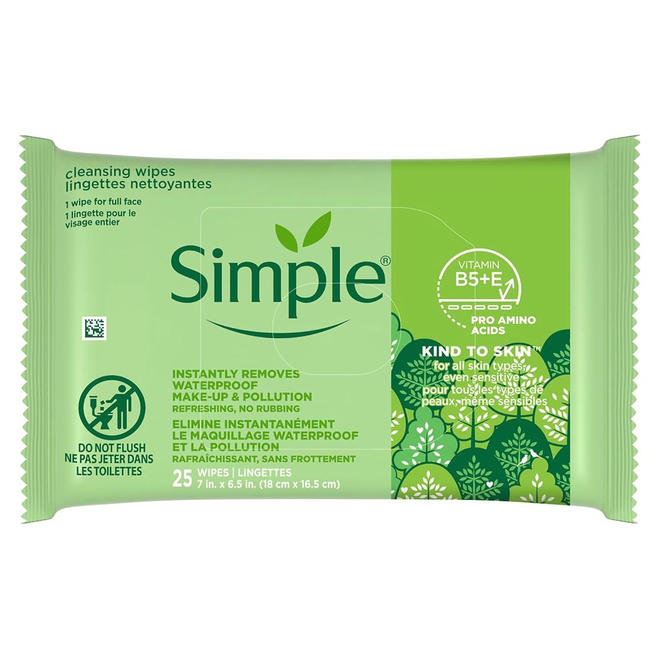 Toallitas Faciales Desmaquillantes Simples 25 Unidades - Hipoalergénicas