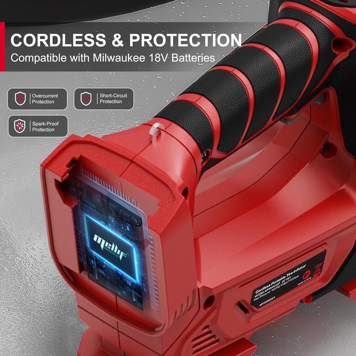 Compresor de Aire Inalámbrico Mayoki 18V 120 PSI Neumáticos