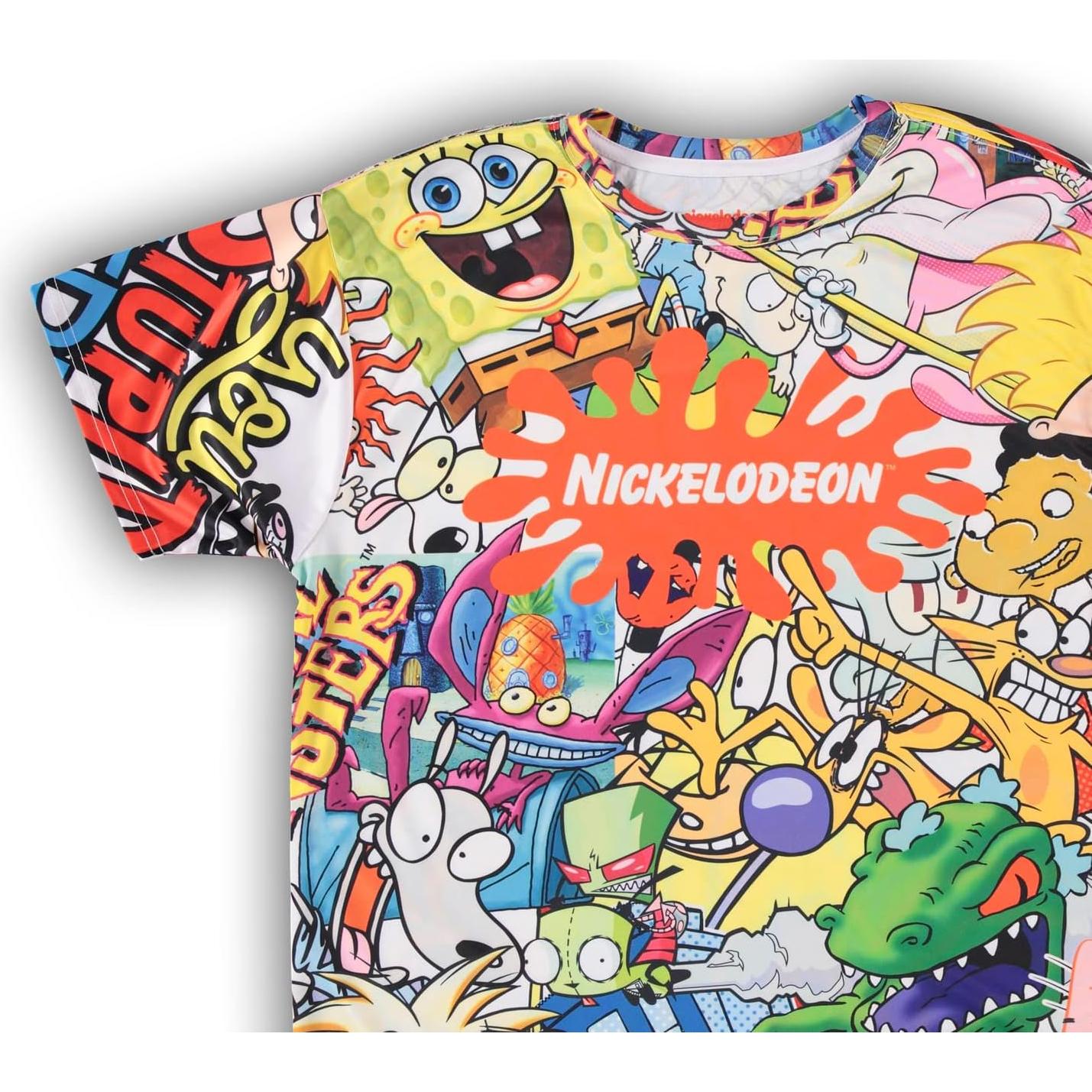 Camiseta Nickelodeon para hombres - Rugrats, Hey Arnold, Tie Dye