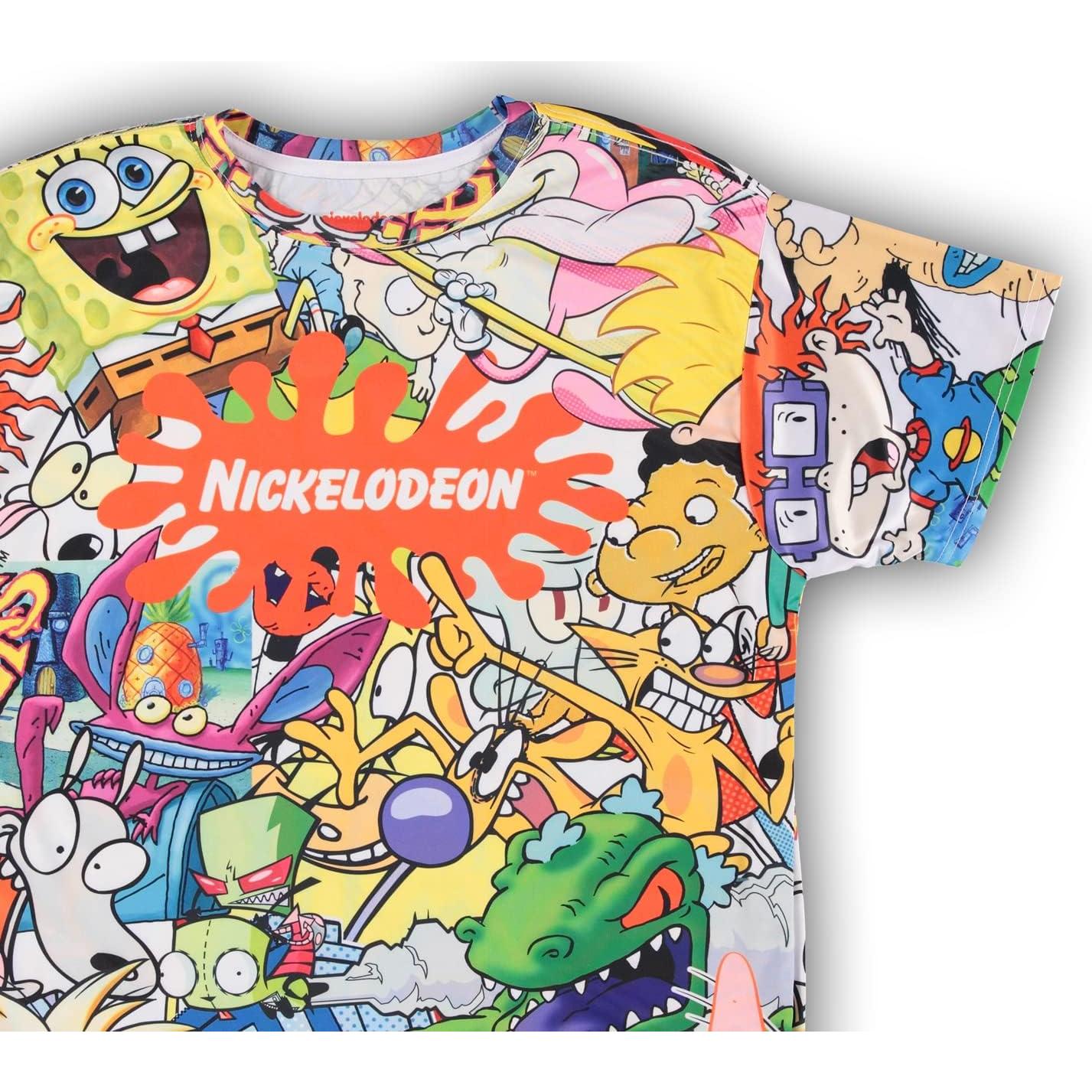 Camiseta Nickelodeon para hombres - Rugrats, Hey Arnold, Tie Dye