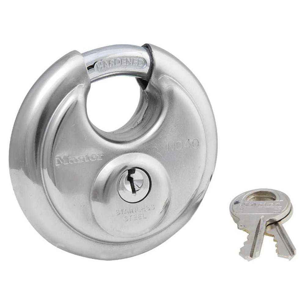 Cerradura de disco Master Lock 40DPF acero inoxidable 70mm