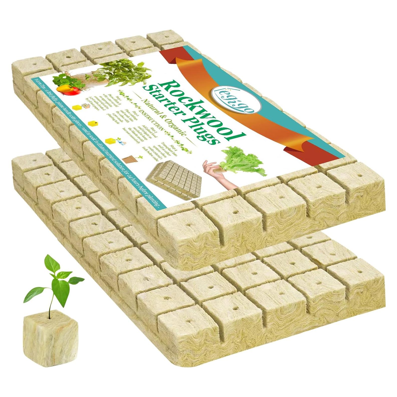 Cubos de Lana de Roca Legigo 1 Pulgada para Hidroponía 100 Tapones