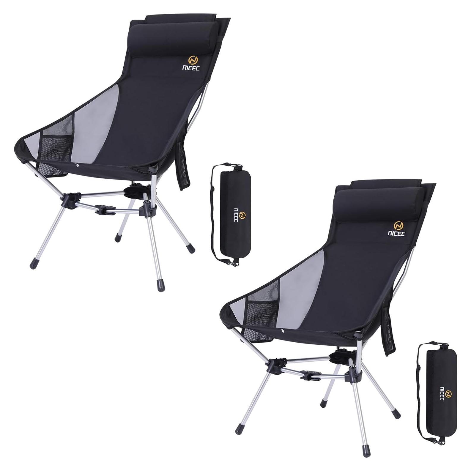 Silla de Camping Plegable Nice C Alta 1,77 kg 2 Unidades